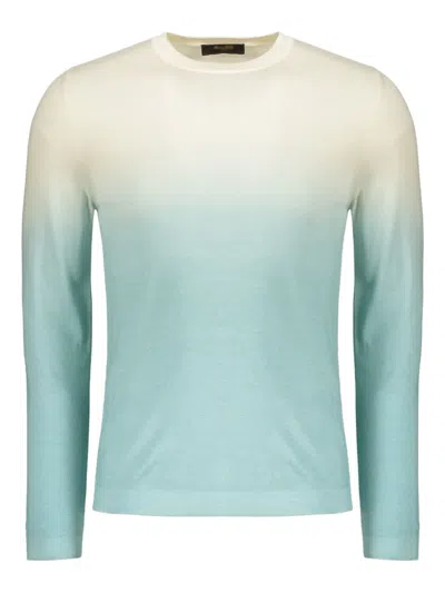 Moorer Gradient-effect Jumper In Blue
