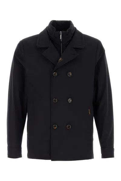 MOORER MOORER DARK BLUE NYLON BLEND VOLMER JACKET