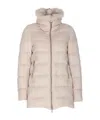 Moorer Dorado-fur-ls9 Padded Jacket In Nude