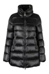 Moorer Dorado Techno Fabric Down Jacket In Grey