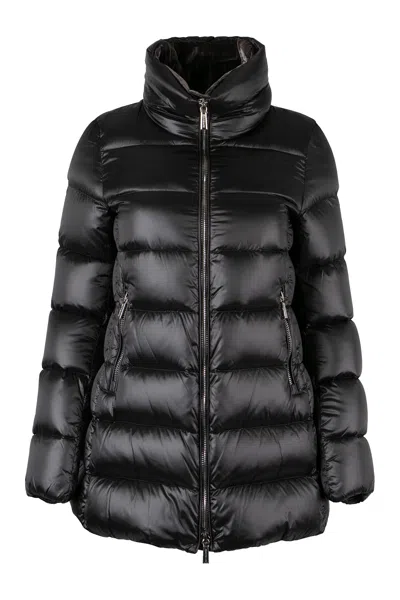 Moorer Dorado Techno Fabric Down Jacket In Grey