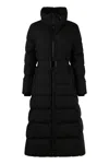 Moorer Dorianne Belted Long Down Jacket In Black