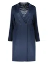 Moorer Coat With Removable Inner Vest In Blue
