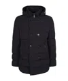 Moorer Double-breasted Hooded Quilted Down Jacket In Black