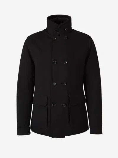Moorer Double-breasted Jacket With Buttons In Black