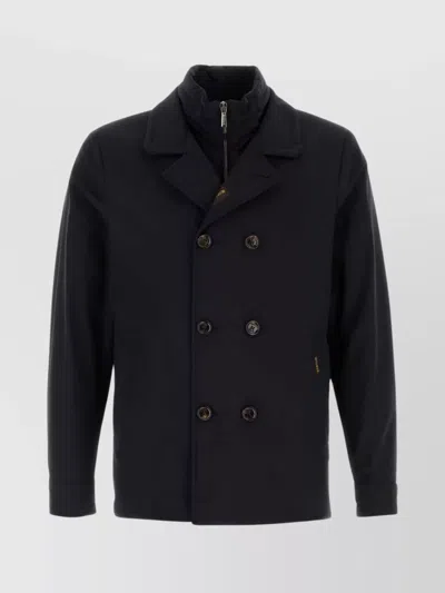 MOORER DOUBLE-BREASTED NYLON BLEND JACKET