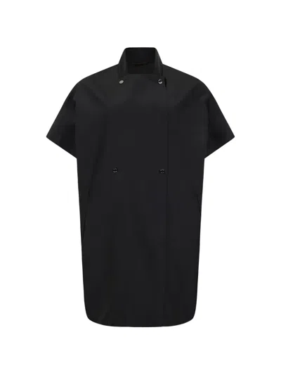 Moorer Double-breasted Overcoat In Black