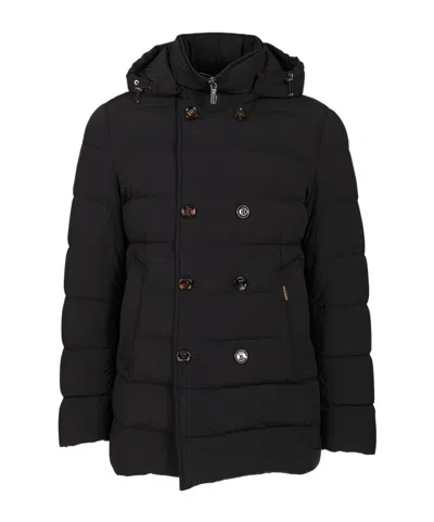 Moorer Double-breasted Padded Jacket In Black