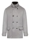Moorer Kurt-bab Short Double Breasted Coat