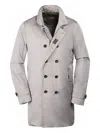 Moorer Double-breasted Zip-front Coat In Gray