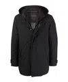 Moorer Double-layer Hooded Coat In Black