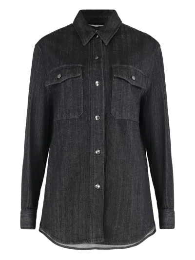 MOORER DOUBLE-POCKET DENIM SHIRT
