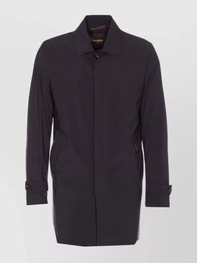 Moorer Double Pocket Split Collar Cuffs Jacket In Blue