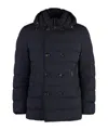 Moorer Double-breasted Down Jacket In Blue