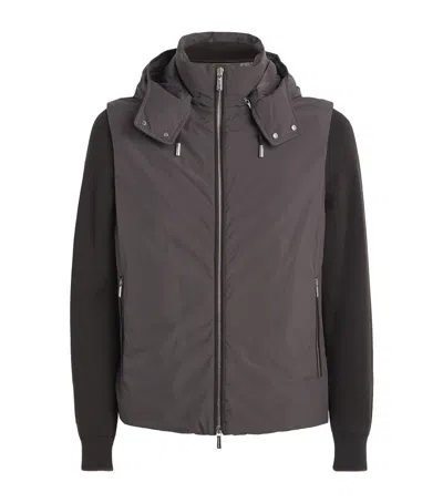 Moorer Down Evan Bomber Jacket In Brown