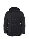 Moorer Double-breasted Hooded Quilted Down Jacket