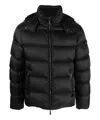 Moorer Brett Quilted Down Jacket With Stand-up Hood In Black
