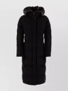 Moorer Padded Quilted Jacket Removable Hood In Black