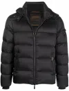 Moorer Brett Quilted Down Jacket With Stand-up Hood In Black