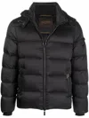Moorer Brett Quilted Down Jacket With Stand-up Hood In Black