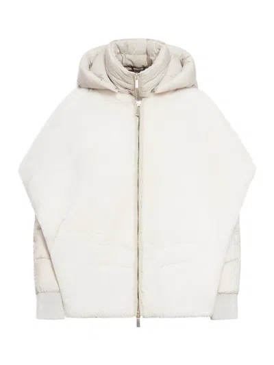 Moorer Down Jacket With Waistcoat In White