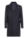 Moorer Coat With Blue Inner Down Jacket In Blue