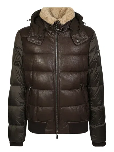 Moorer Down Jackets In Brown