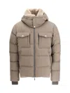Moorer Cappuccino Nylon Blend Alarick Down Jacket In Brown