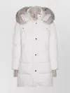 Moorer Down Jackets Fur Trim Hood In White