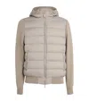Moorer Down Padded Hybrid Jacket In Beige