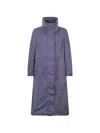 Moorer Drawstring Coat In Blue