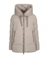 Moorer Gadia Hooded Short Down Jacket In White