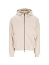 Moorer Drawstring Hooded Jacket In Neutral