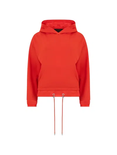 Moorer Drawstring Hoodie In Red