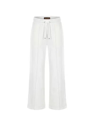 Moorer Drawstring Pintuck-detail Track Pants In White
