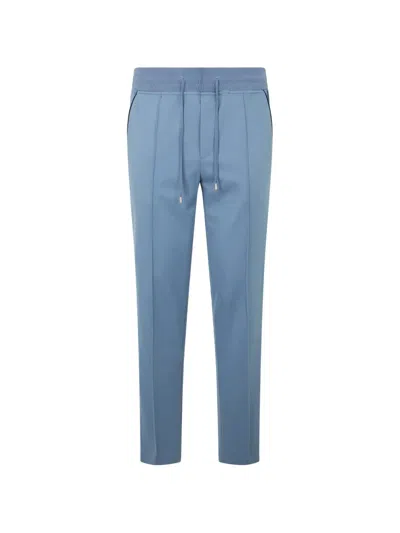 Moorer Drawstring Slim-fit Track Pants In Blue