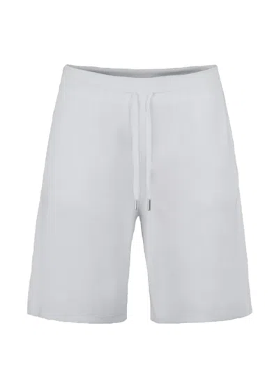 Moorer Drawstring Trim Shorts In Gray