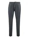 Moorer Drawstring-waist Trousers In Gray