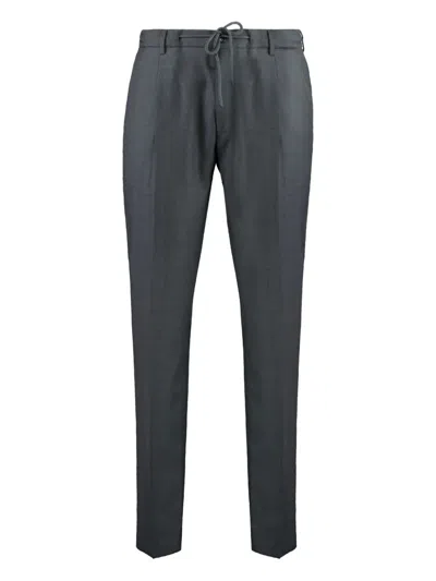 Moorer Drawstring-waist Trousers In Gray