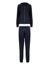 Moorer Drawstring-waistband Zip-front Tracksuit In Blue