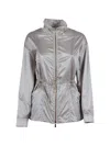 Moorer Eolia Hc Shiny Drawstring Jacket In Gray