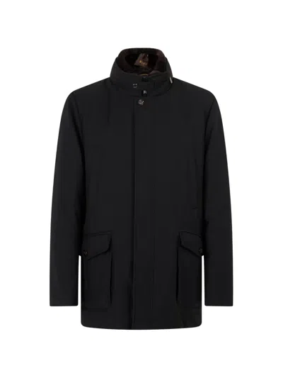 Moorer Drive-s-pum Padded Coat In Black