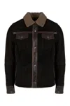 Moorer Duilio Suede Jacket In Brown
