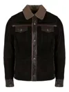 Moorer Duilio Suede Jacket In Brown