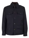 Moorer Wool Blend Jacket Flap Pockets In Black