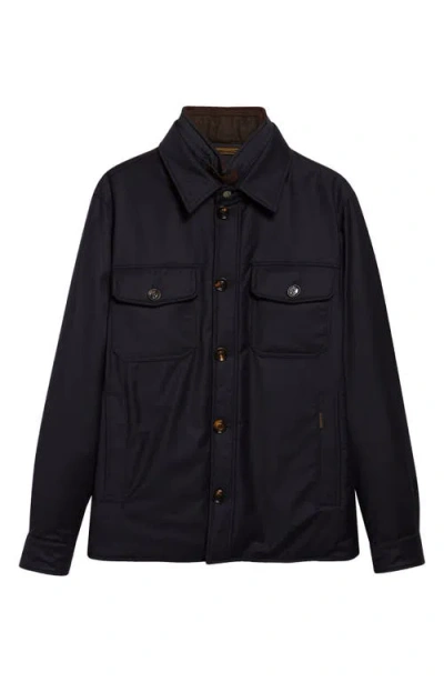 Moorer Duino Waterproof Virgin Wool & Cashmere Jacket In Blue