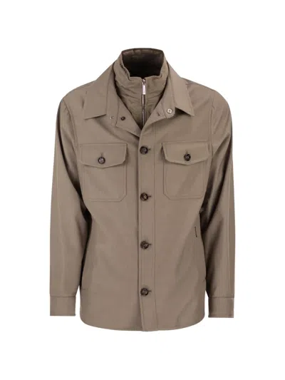 Moorer Dulac Pum Sahariana With Bib In Brown