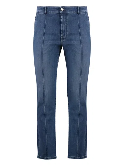Moorer Edmund Seam-detailing Jeans In Blue