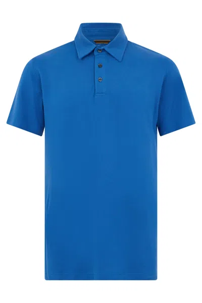 Moorer Elegant And Comfortable Blue Polo For You
