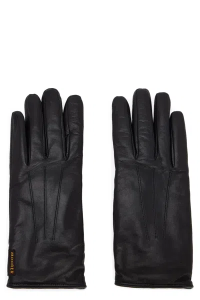 Moorer Elegant And Soft Black Leather Gloves.
